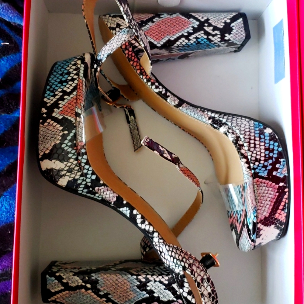 multi snake heels